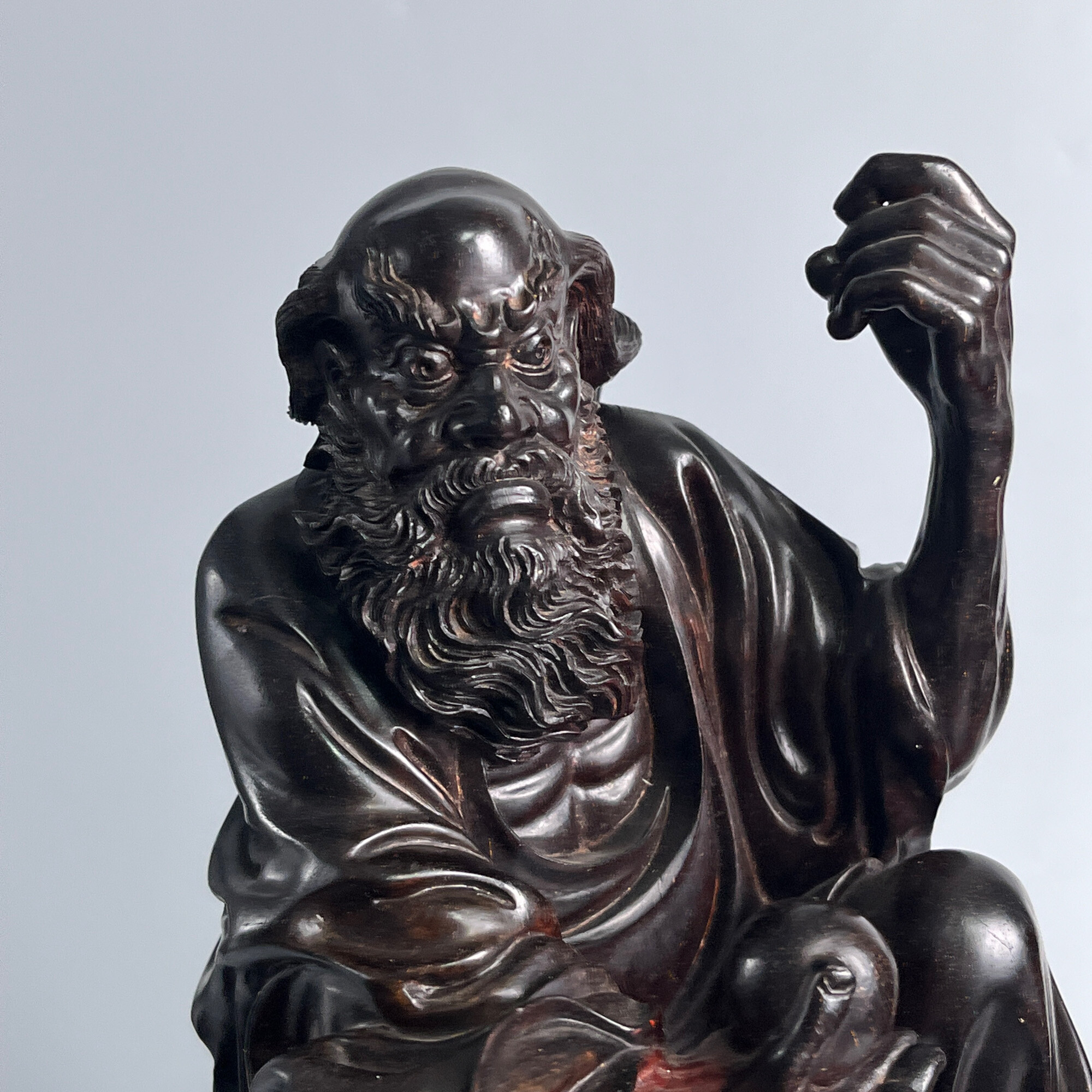 M2XFM008888 - 小叶紫檀降龙伏虎罗汉赏摆