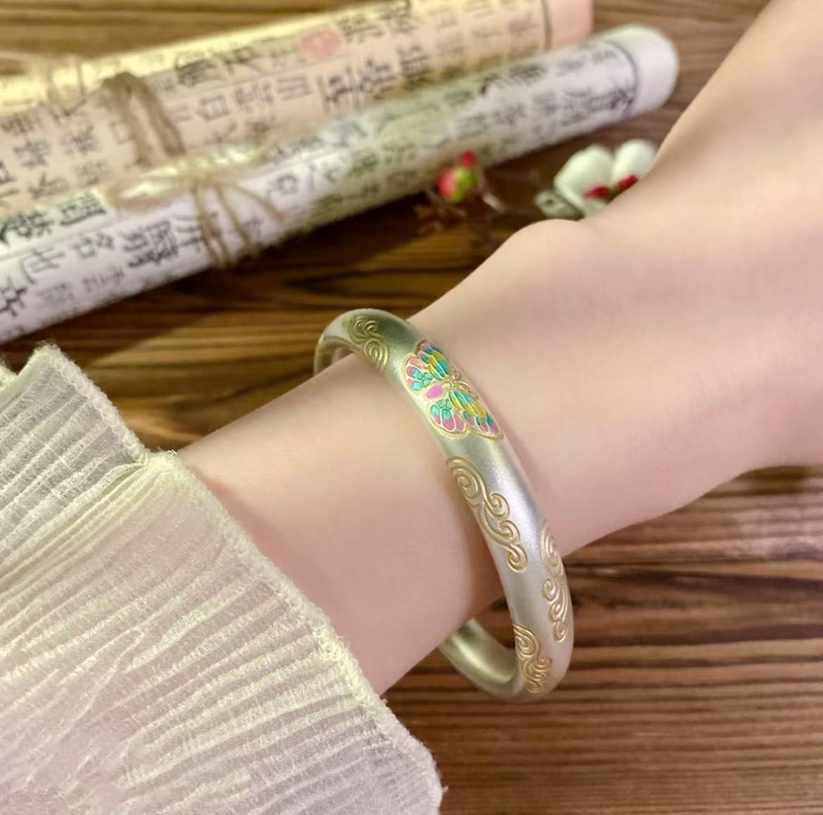 足银手镯 贵姐精品银手镯(无礼盒)329-2