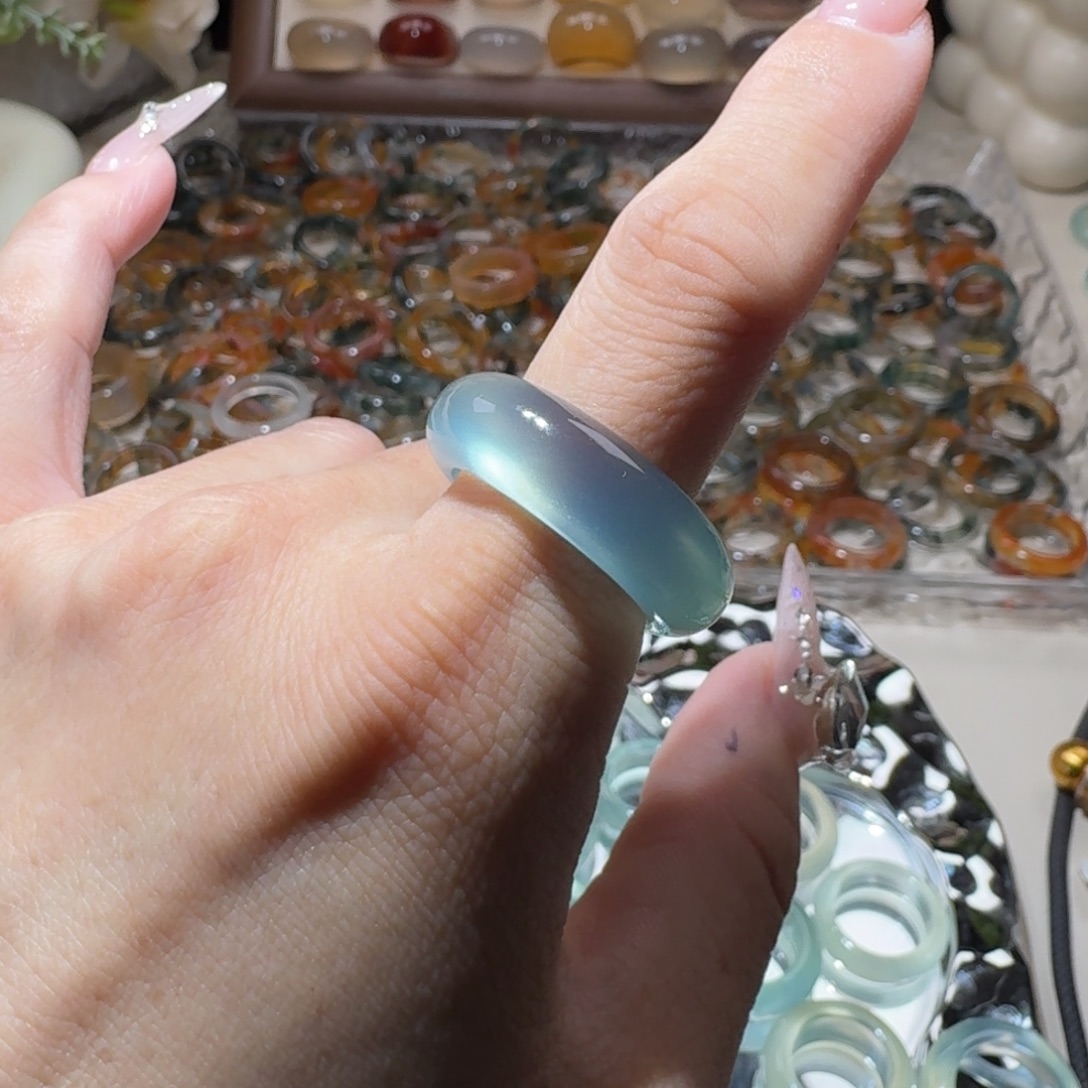 怪***仓玛瑙/玉髓未镶嵌戒圈