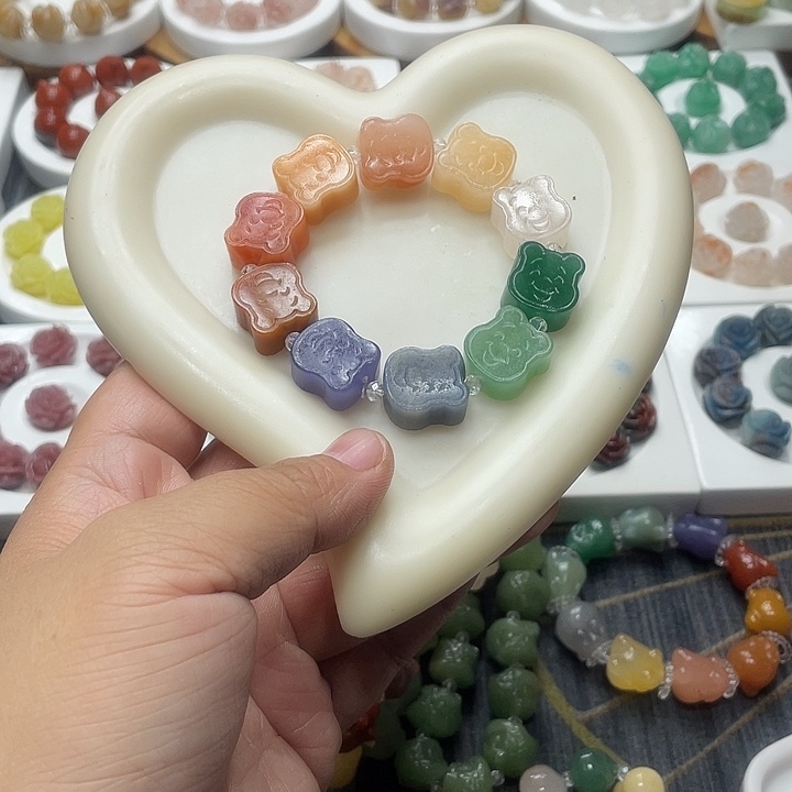 石英质玉（非洲翠）合金手串