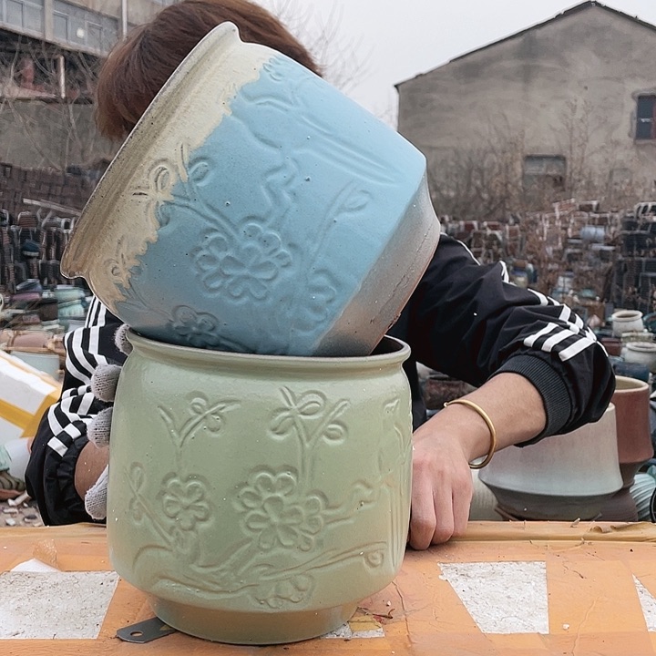 无铅玻璃宜兴紫砂花盆18/19