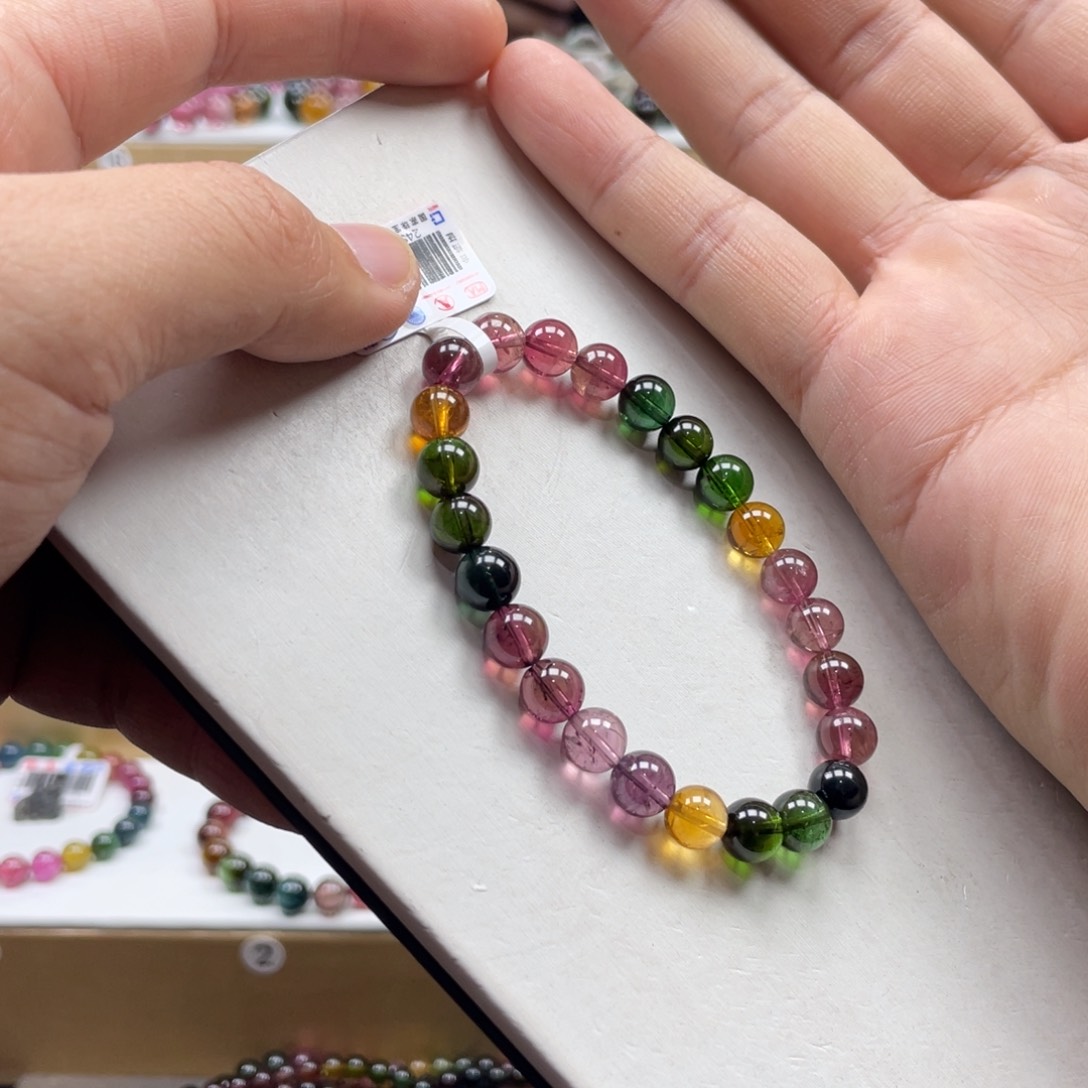 碧玺手串未镶嵌7.5mm.mmmmmmmmmm