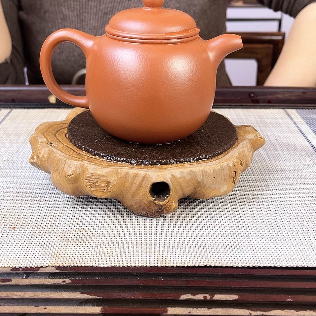 紫砂茶壶宜兴紫砂小煤窑朱泥270c c