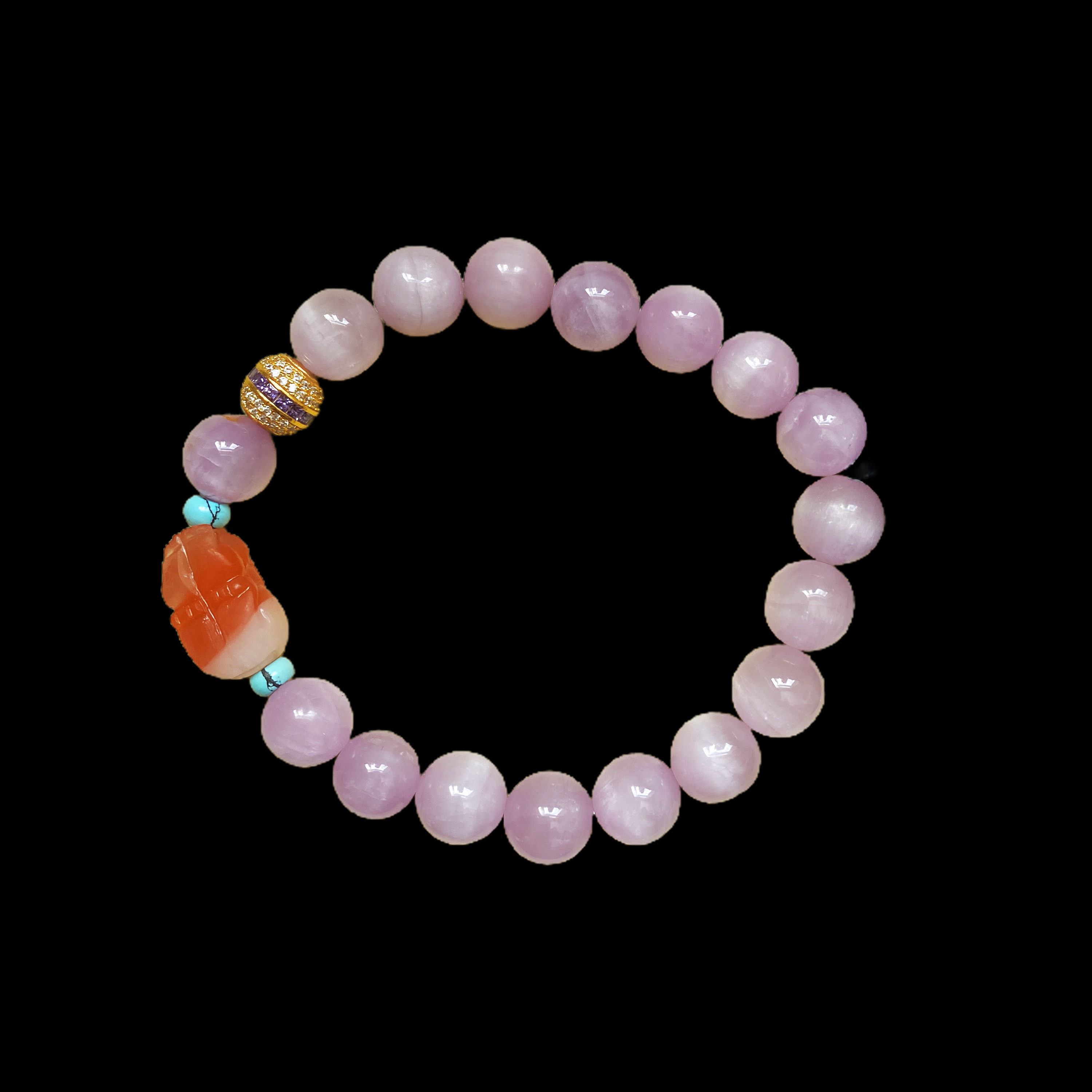 4294紫锂辉手串孤品