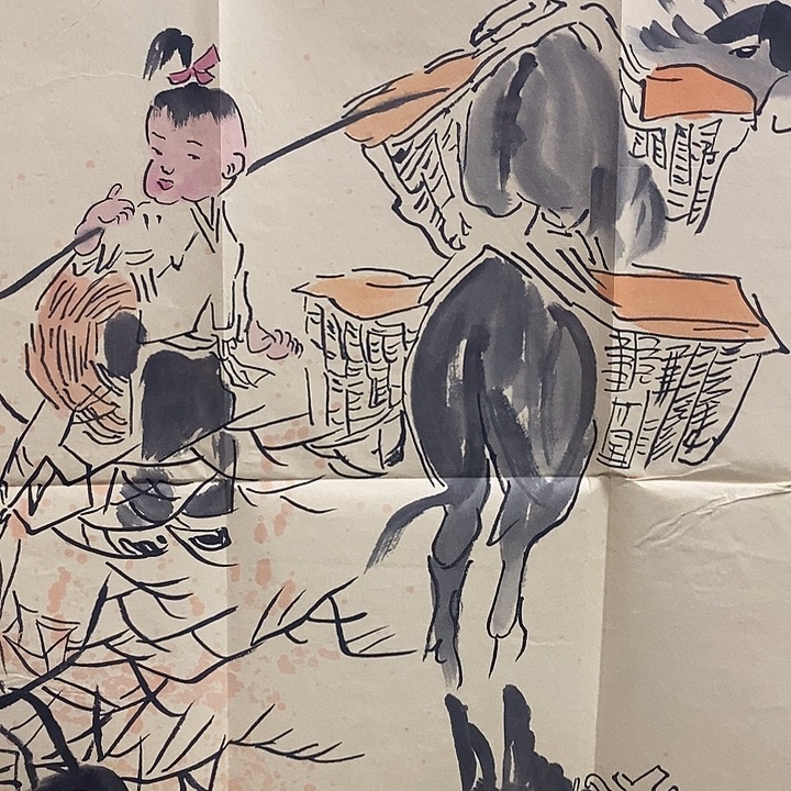 带灯款新中式古典画
