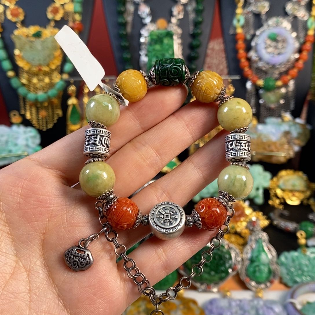 翡翠手链未镶嵌天然翡翠手链