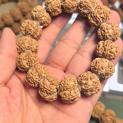 （***）金刚菩提手串七瓣大金刚手串，20左右尺寸，原皮原色