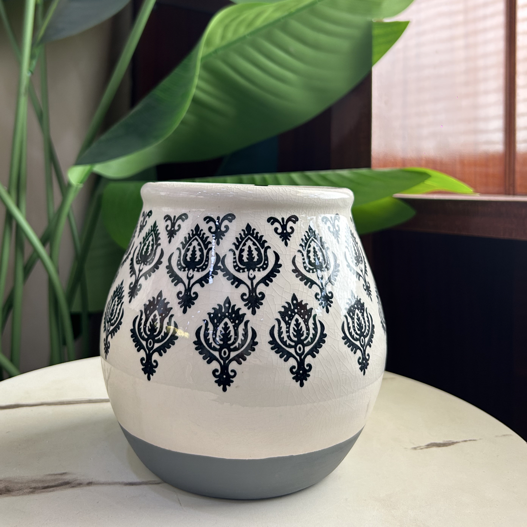 K28口12.5高17波西米亚风水培花盆适合文心兰吊兰室内绿植盆