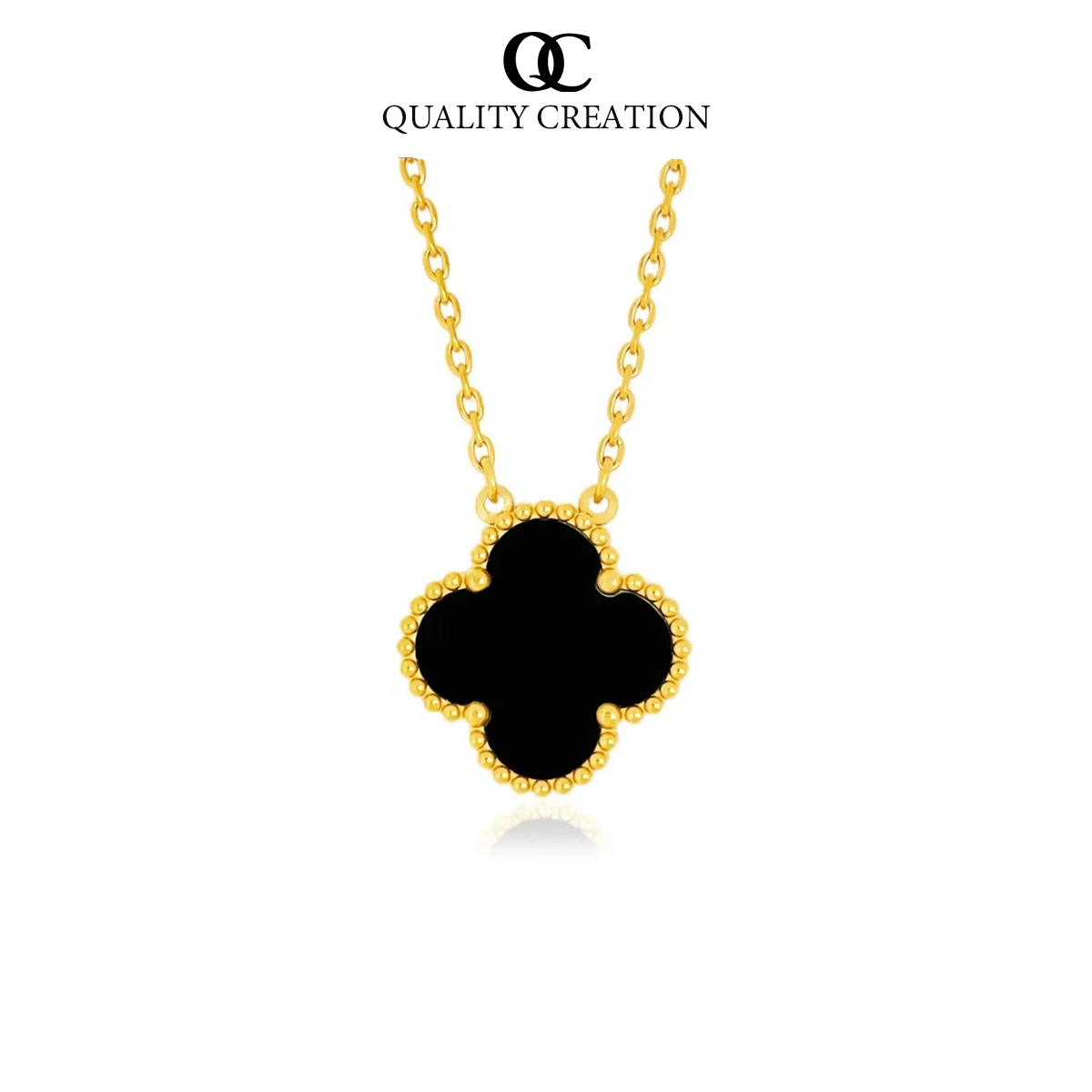 钛钢吊坠 QC·设计款经典幸运四叶女贝母锁骨链轻奢小众项链百搭