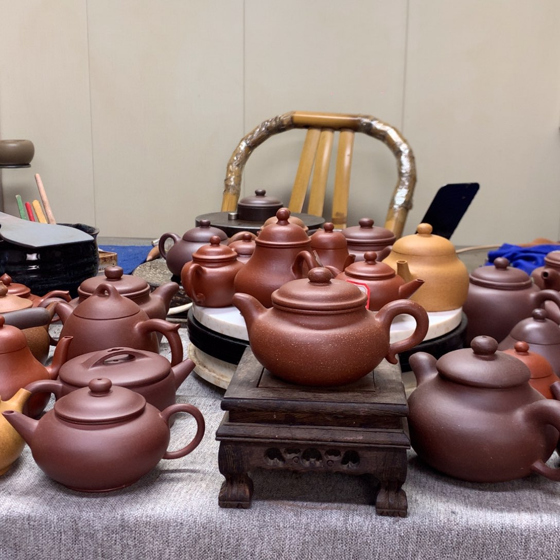 紫泥茶壶红降坡仿古170 C半手工制作