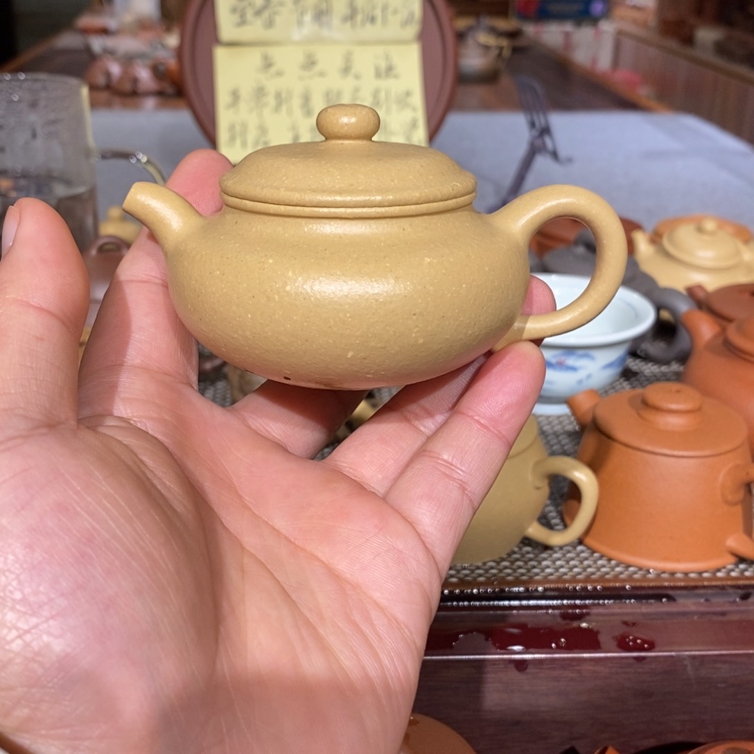 紫砂茶壶原矿本山绿泥之梨皮绿泥仿古130cc