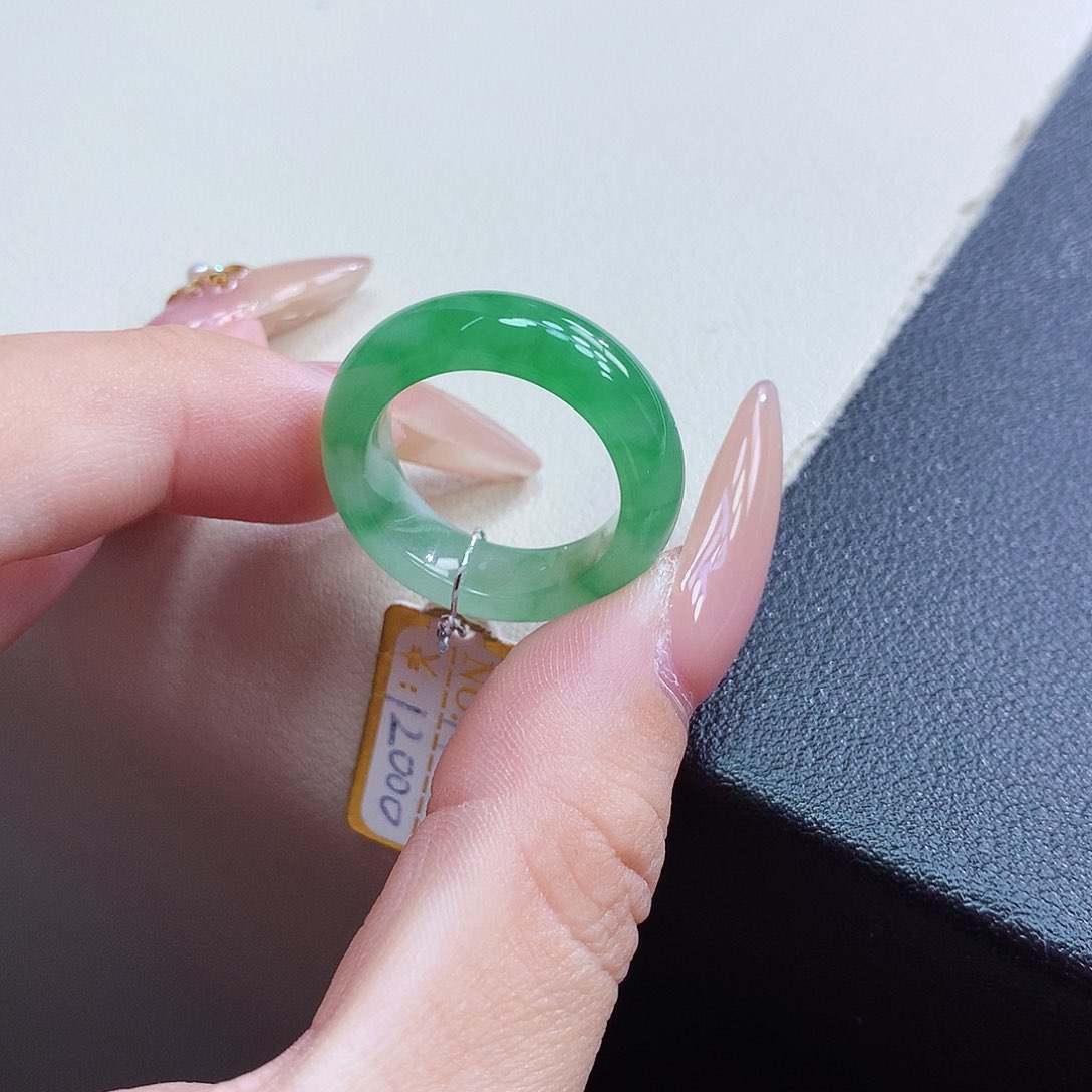 未镶嵌戒指翡翠14-15号