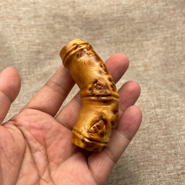 太行崖柏木竹节木雕手把玩件节节登高8✖️4✖️2.6重35.8克