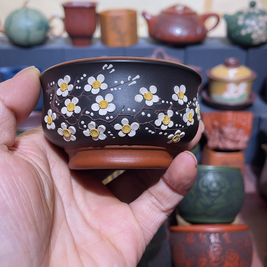 原矿紫砂手工主人杯 