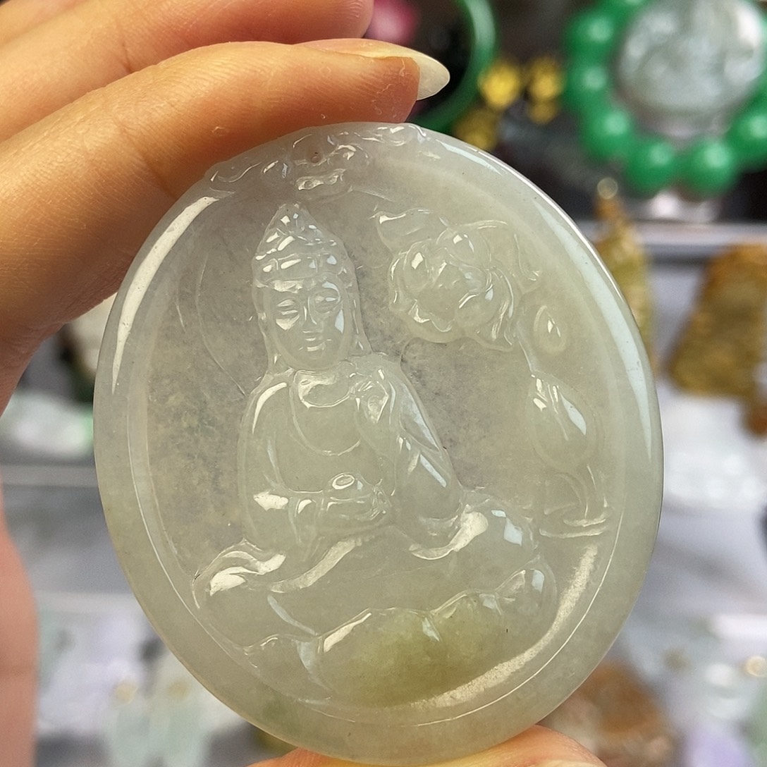 颈饰未镶嵌翡翠缅甸翡翠观音