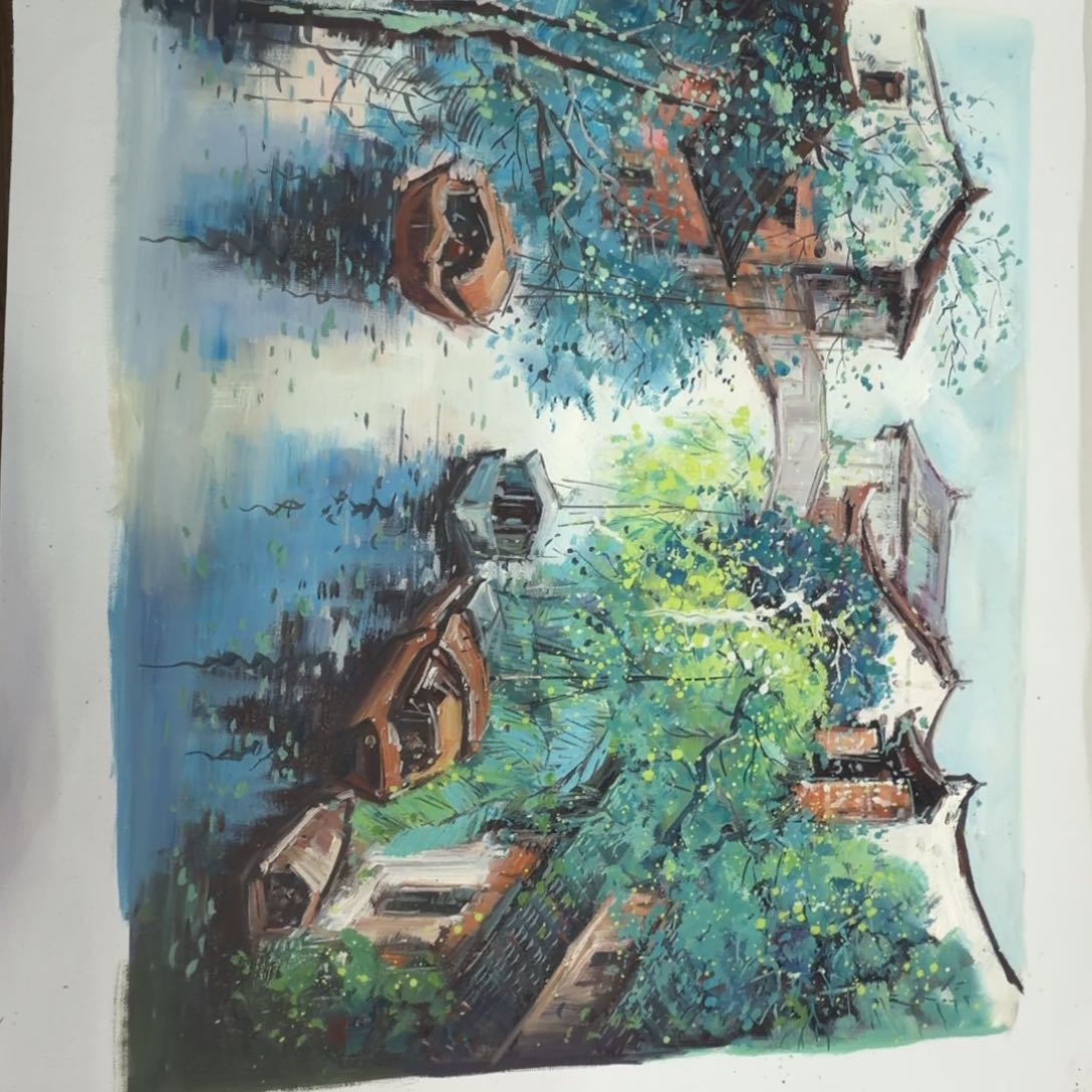 油画加油加油努力加油努力