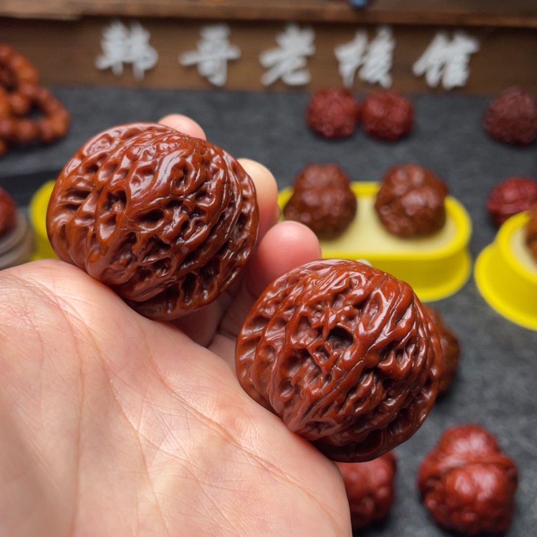 吊坠文玩核桃文玩核桃 手把件 磨盘 37