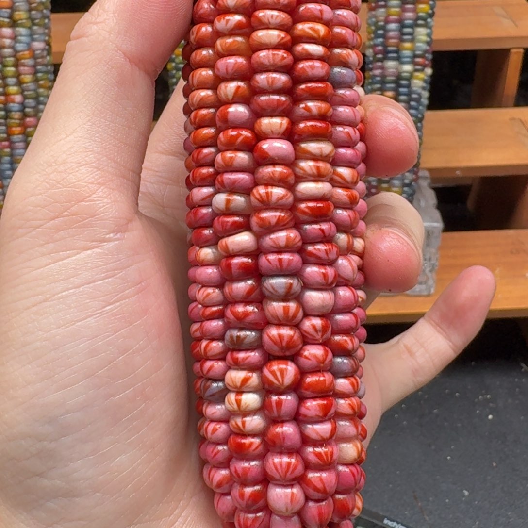 小****七彩宝石文玩玉米