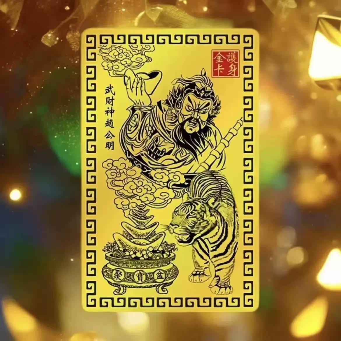 【师傅推荐】乙巳青蛇年赵公明金卡赵公明手机卡随身金卡