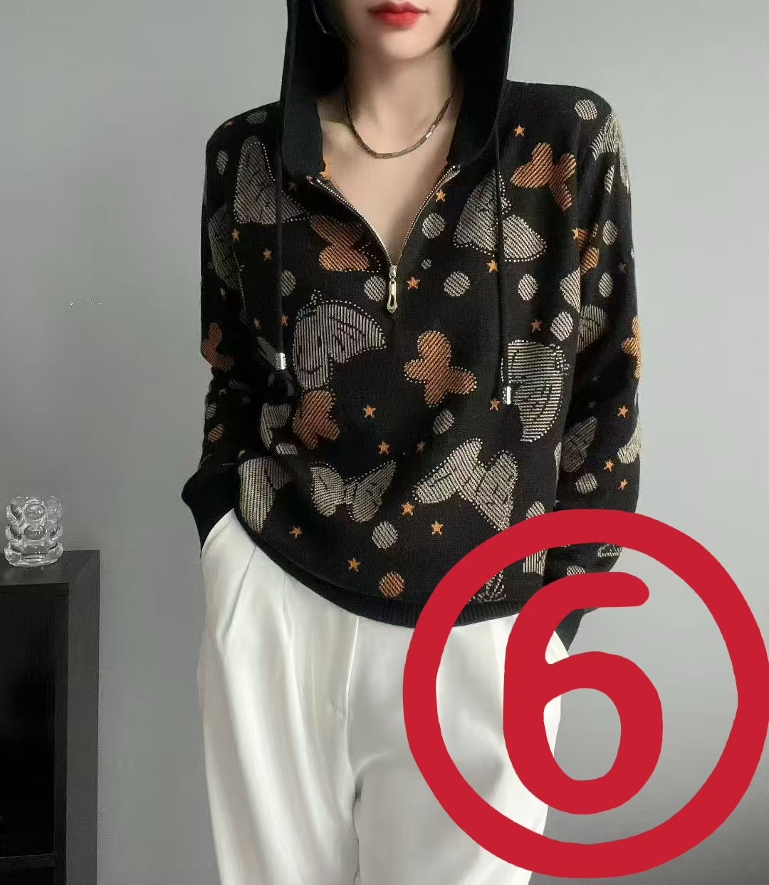 【600-699】开心家2025秋冬新款常规羊毛大版打底衫