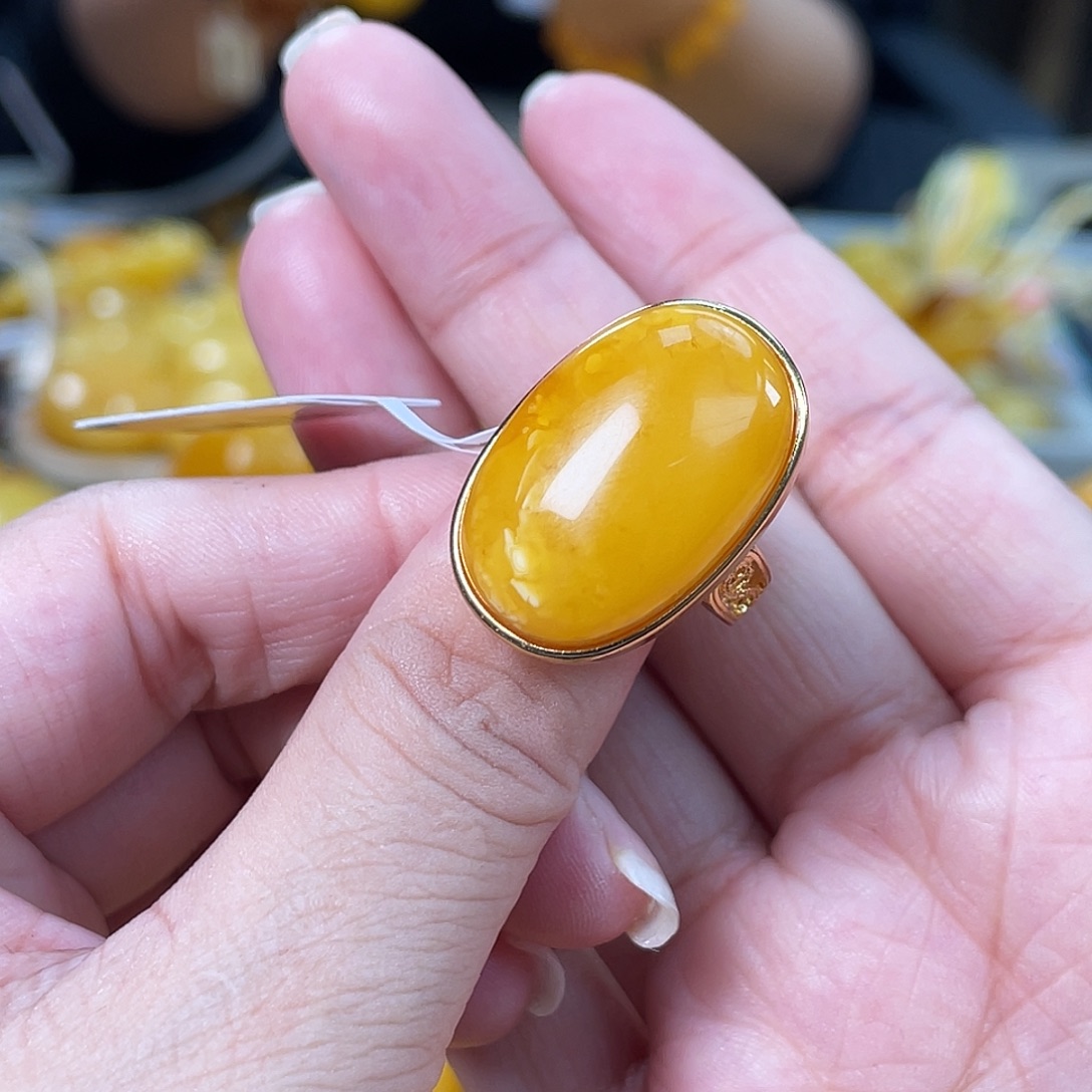 琥珀银S925镶嵌裸石多样性发其一h