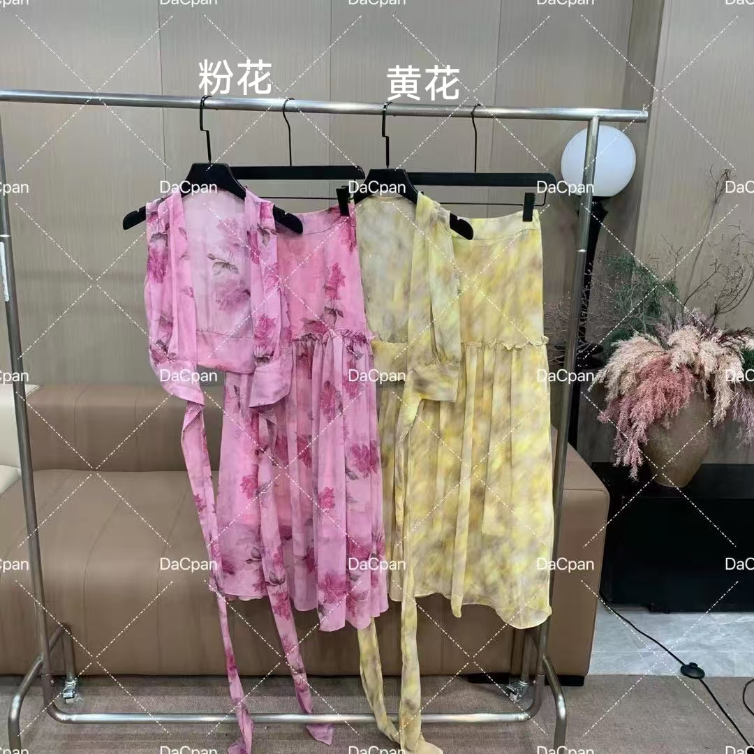 DACPAN-“芙蓉软玉”晕染碎花套装 上衣+半身裙 2025/盼·PP 8335