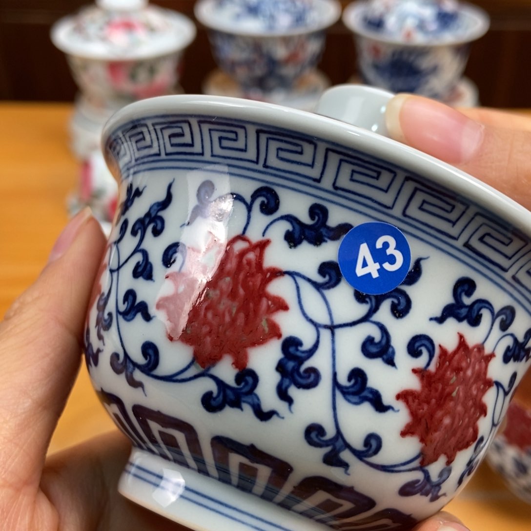 手绘现代茶具非古董