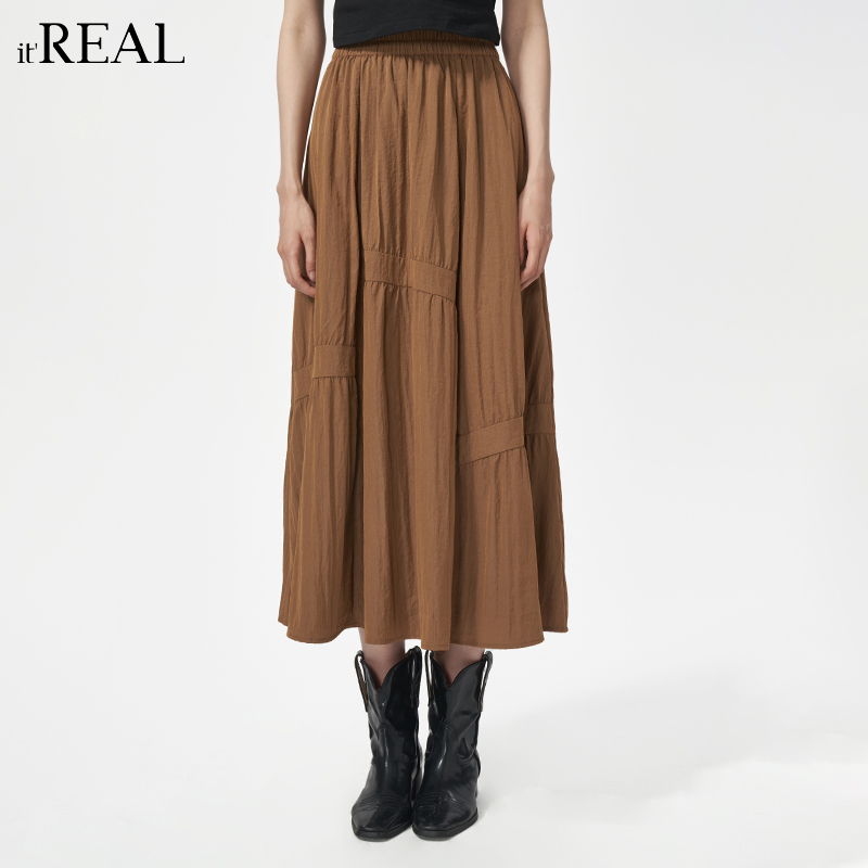 It'real瑞尔女装2025夏季气质半裙高腰时尚百搭9752436001