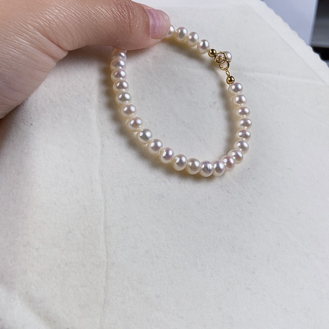 淡水珍珠手绳银S925镶嵌