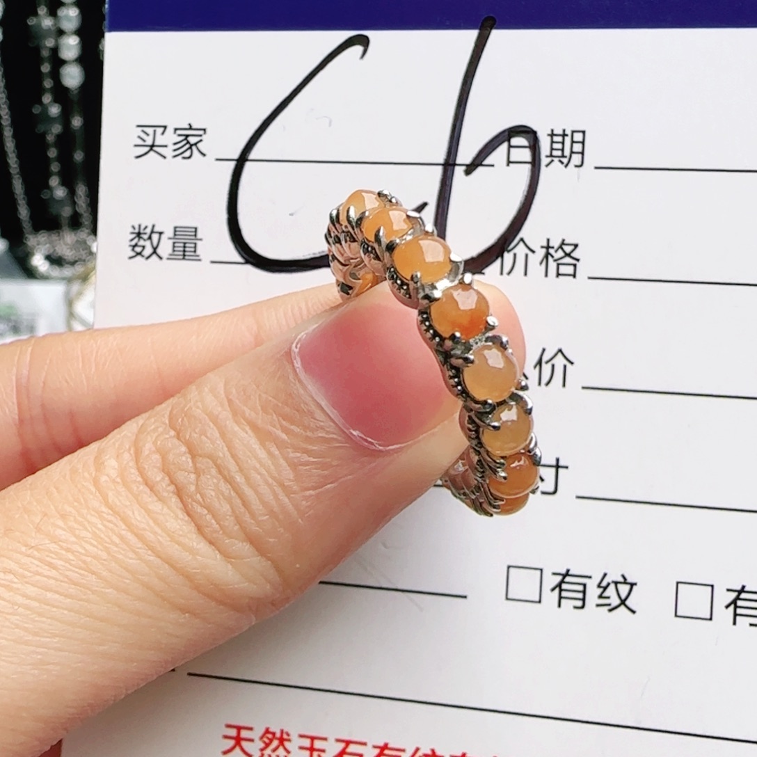 银S925镶嵌戒指翡翠