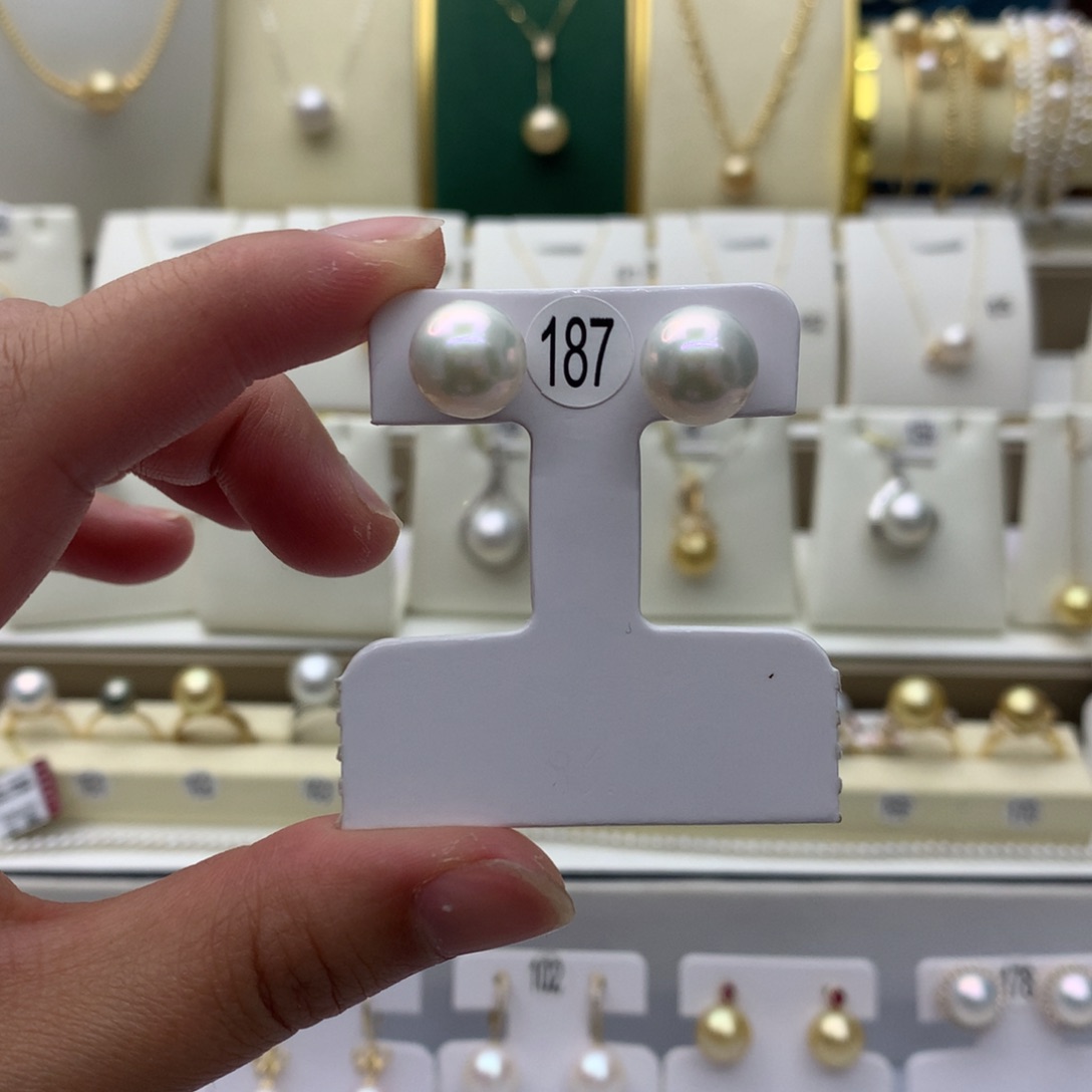 淡水珍珠耳饰18K金镶嵌