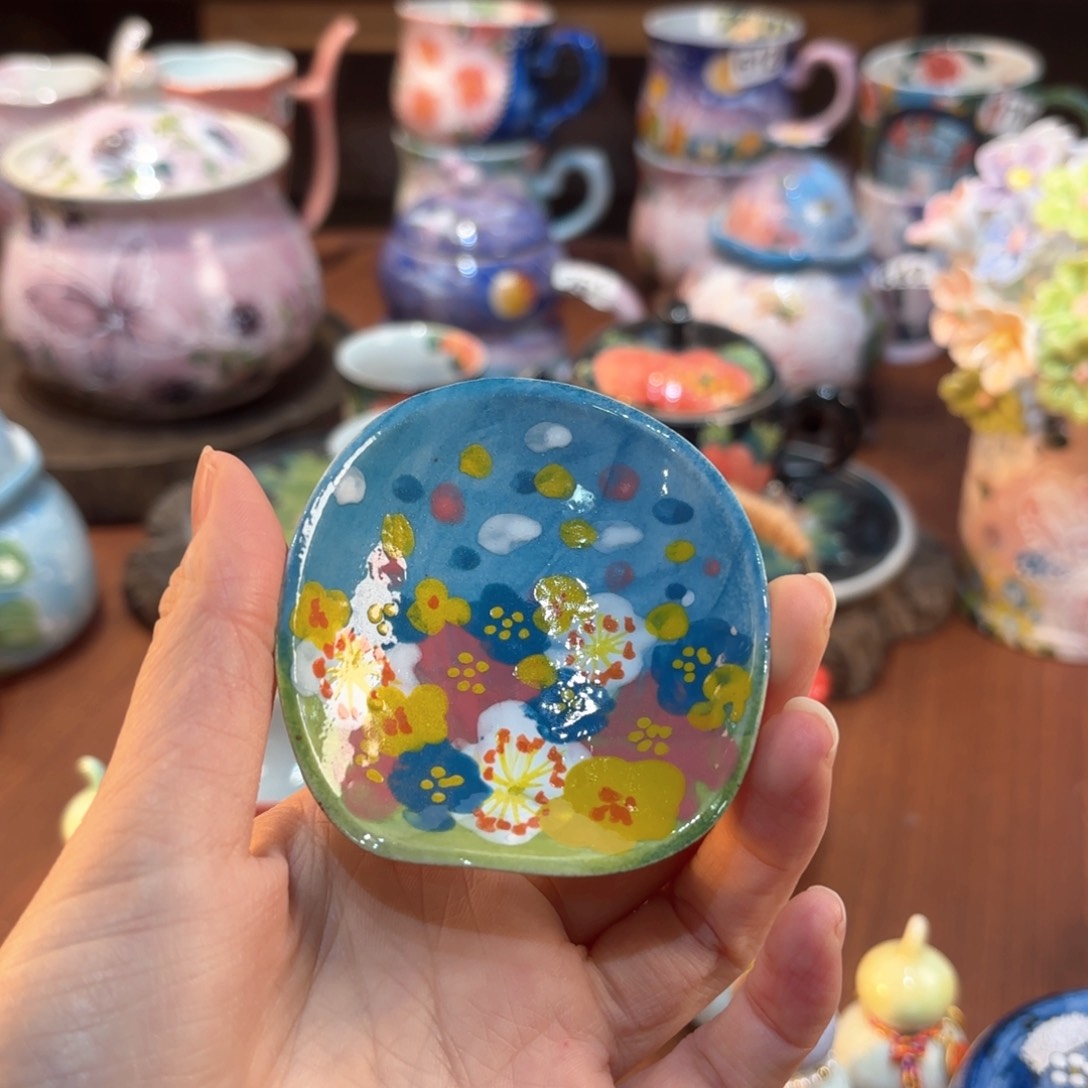 景德镇手绘高温釉下彩陶瓷茶具