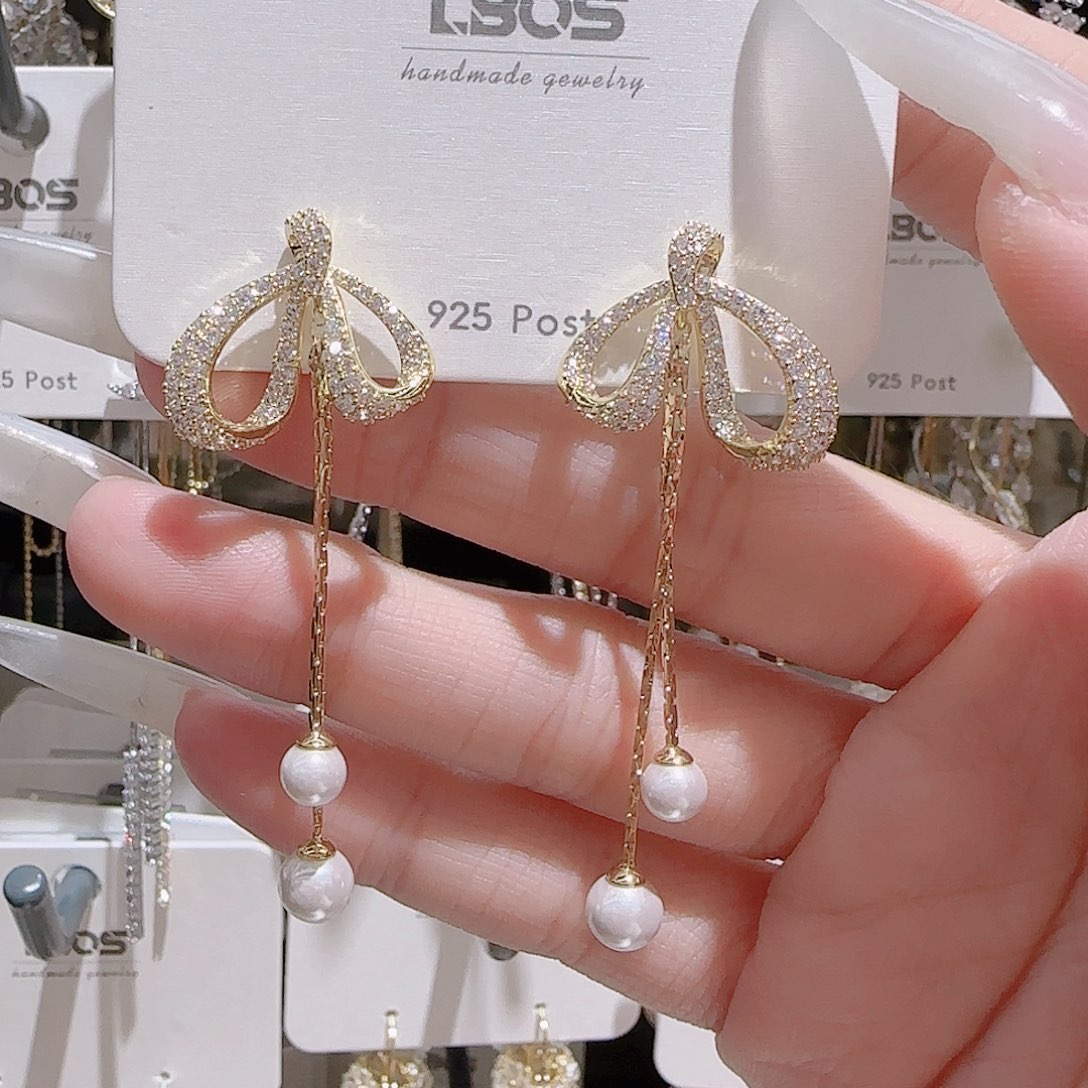 锆石铜合金925银耳环