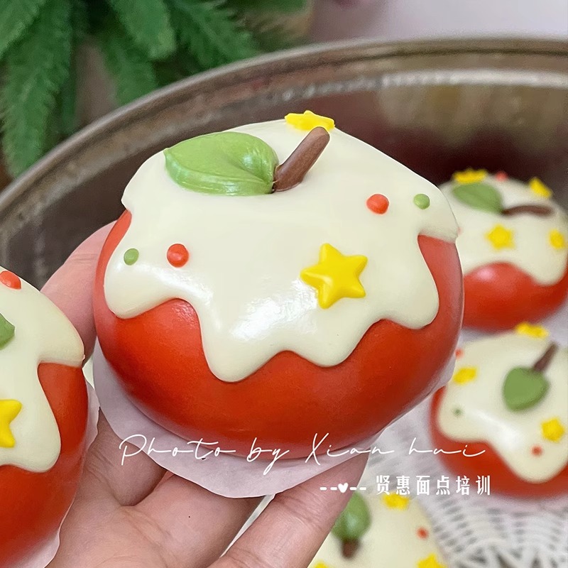 贤惠卡通包 圣诞节平安夜奶油苹果馒头模具面食花样造型diy制作