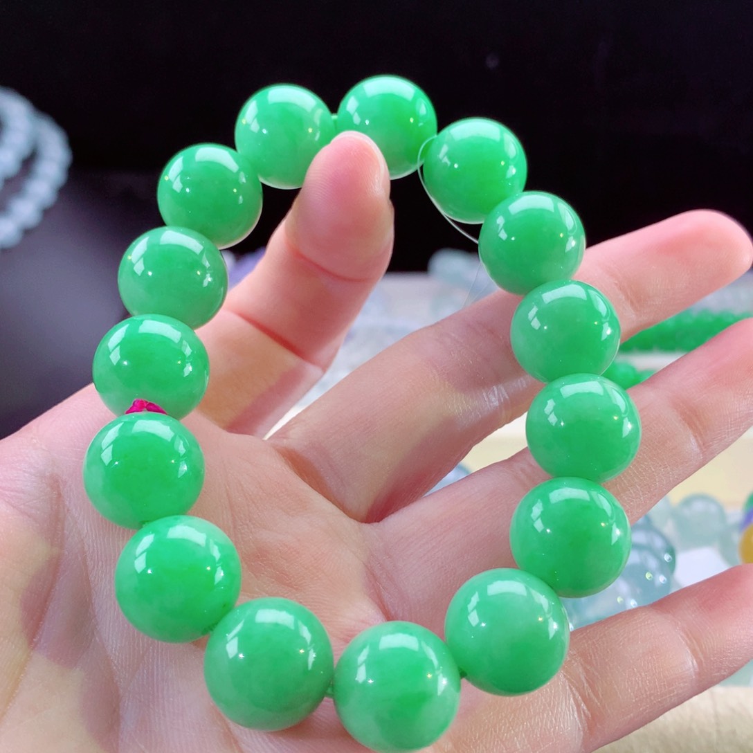 翡翠手链未镶嵌卡13.5