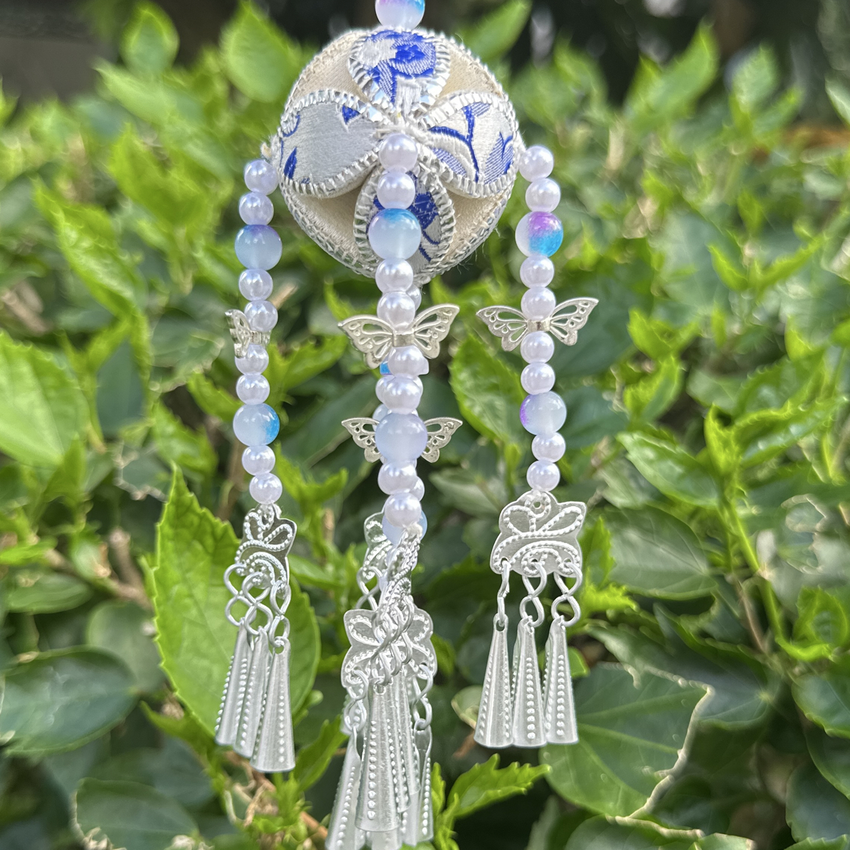 纯手工【苗银绣球】广西刺绣绣球民族工艺品珍藏赠友礼物