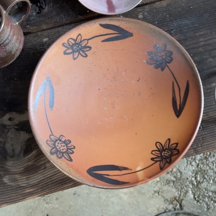 浪鬼柴烧 釉绘柴烧不**海盘