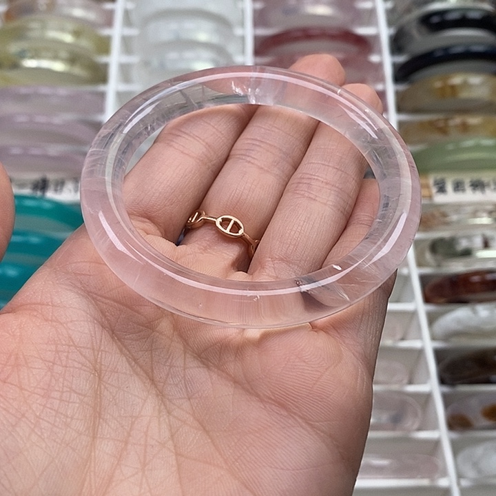 未镶嵌手镯水晶冰粉54.5