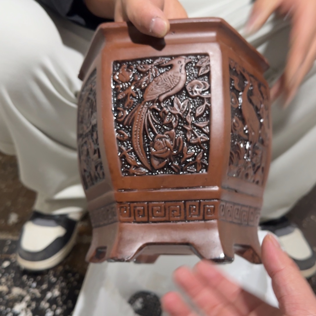花盆紫砂瑕疵是我最