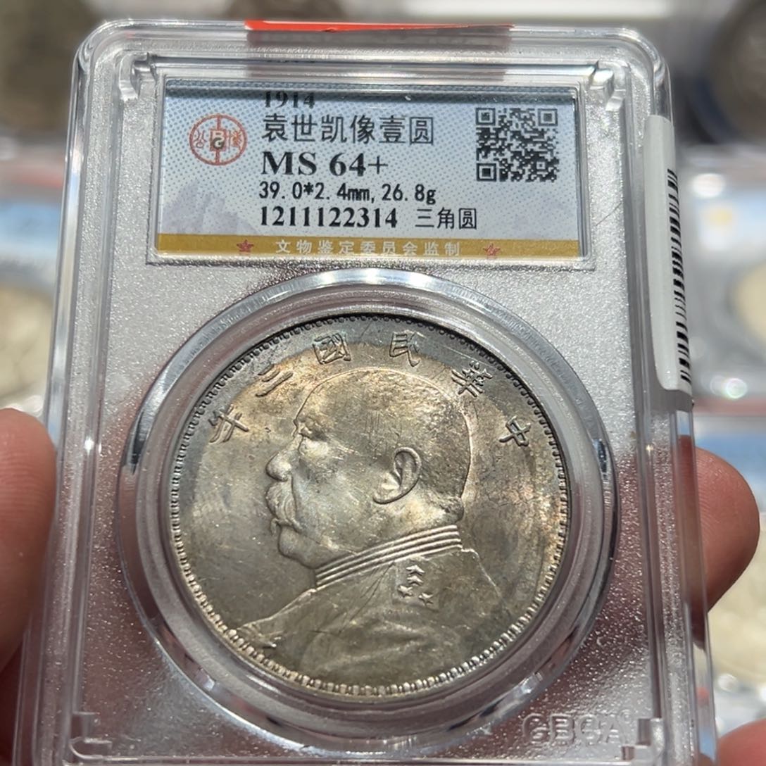 银猫MS64+三年大头银币2314