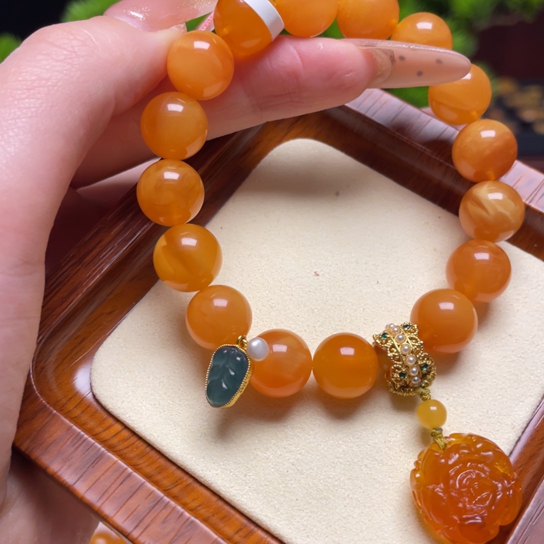 蜜蜡手链未镶嵌手串