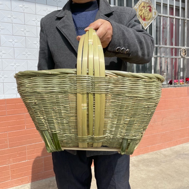 直径36厘米手提竹篮买菜师傅