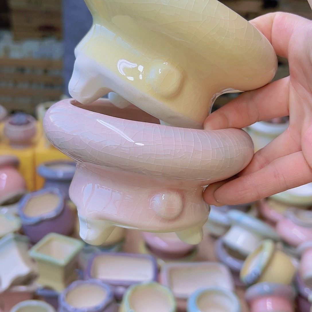 红陶陶瓷花盆当场满12包邮