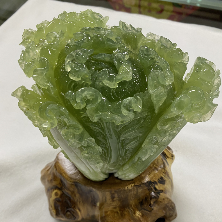 天然白菜岫玉百财聚来家居饰品开业乔迁礼品