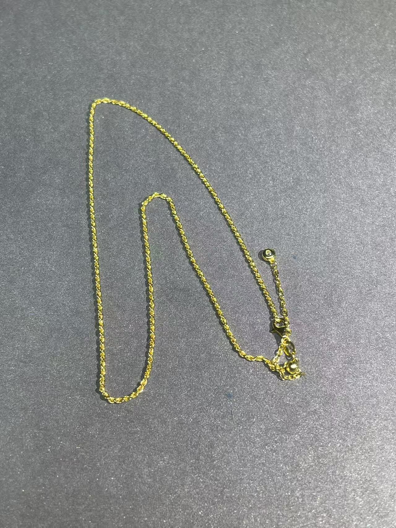 a5979黄色麻花调节项链多样发
