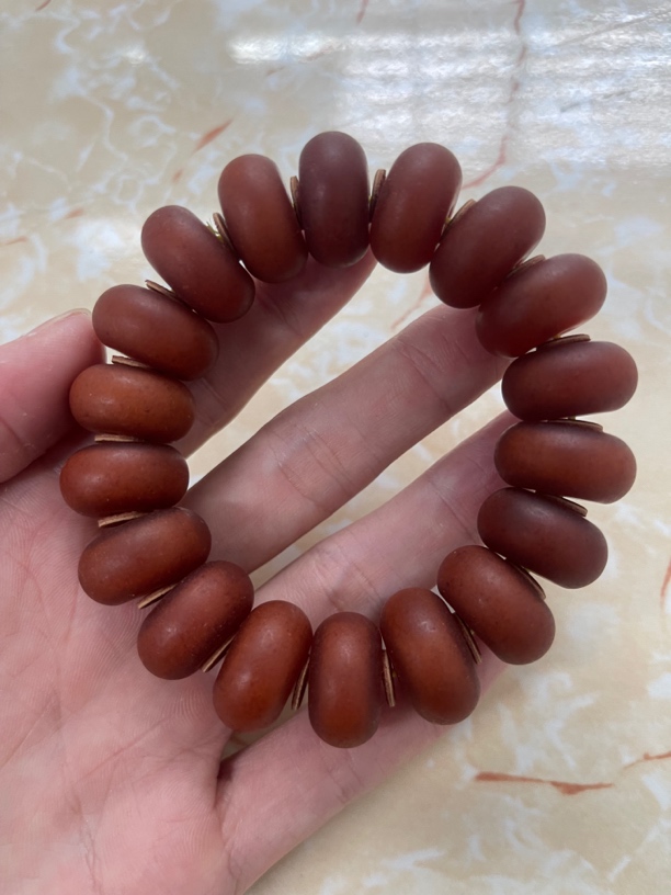 15mm车轮老蜡手串