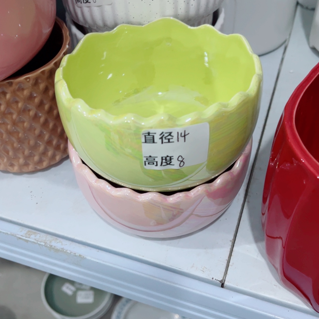 有孔，陶瓷花盆满10米包邮发货