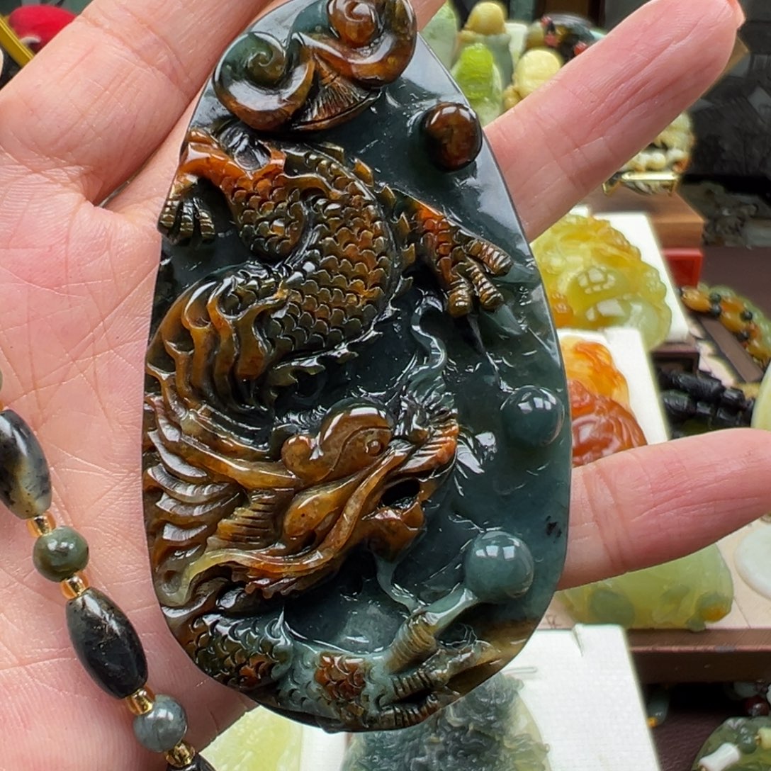 岫玉未镶嵌挂件挂件