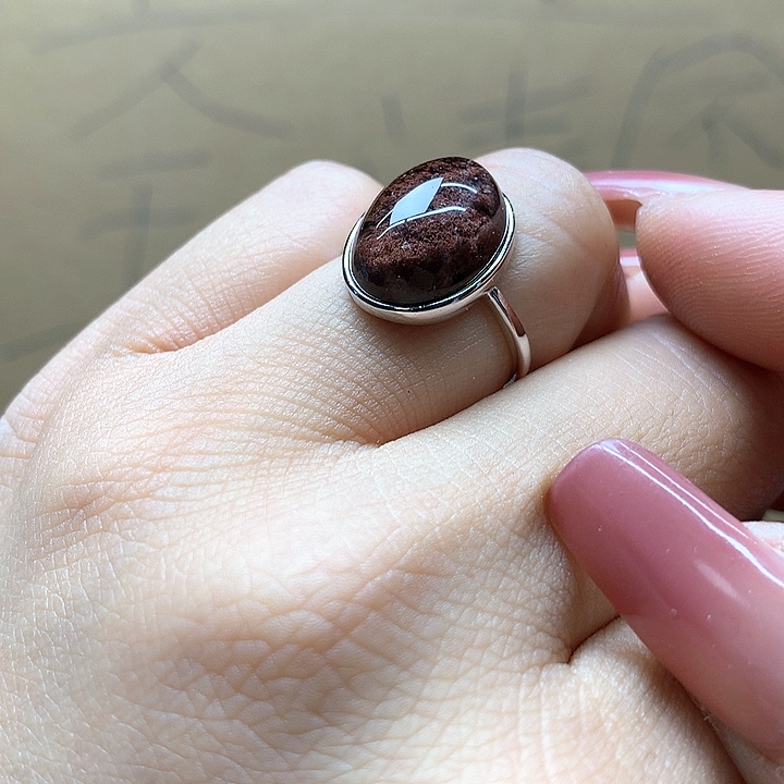 水晶水晶戒指银S925镶嵌