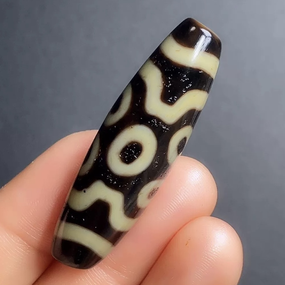 老冯超顶七眼天珠天然玛瑙真品民族风尺寸44.6x13.6